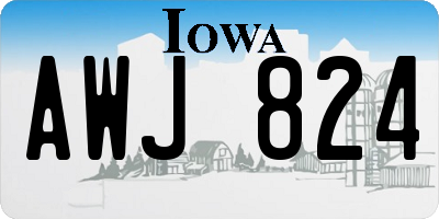 IA license plate AWJ824