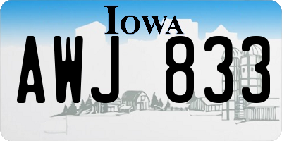 IA license plate AWJ833