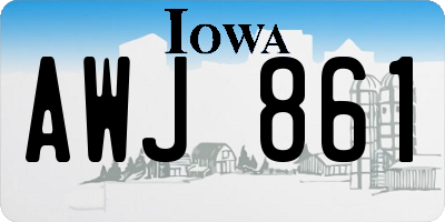 IA license plate AWJ861