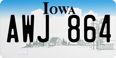 IA license plate AWJ864