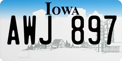 IA license plate AWJ897
