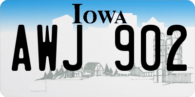 IA license plate AWJ902