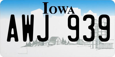 IA license plate AWJ939