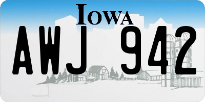 IA license plate AWJ942