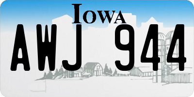IA license plate AWJ944