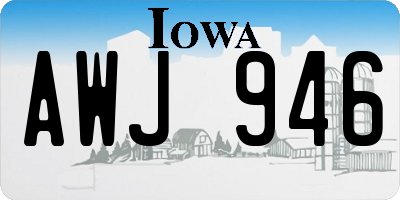 IA license plate AWJ946