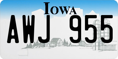 IA license plate AWJ955