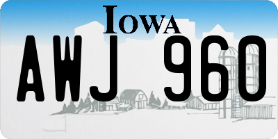 IA license plate AWJ960