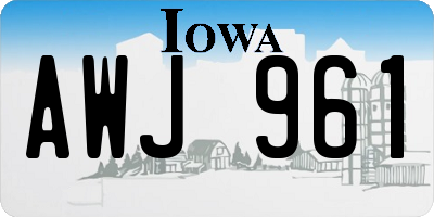 IA license plate AWJ961