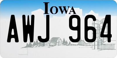 IA license plate AWJ964