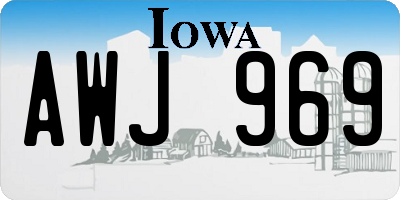 IA license plate AWJ969