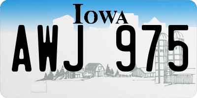 IA license plate AWJ975