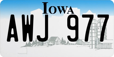 IA license plate AWJ977