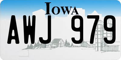IA license plate AWJ979