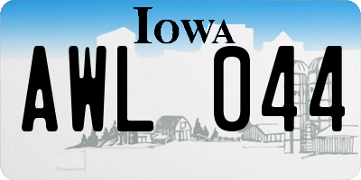 IA license plate AWL044