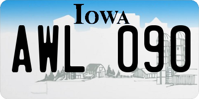 IA license plate AWL090