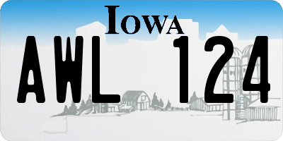 IA license plate AWL124