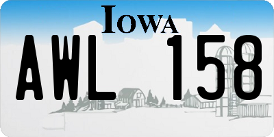 IA license plate AWL158