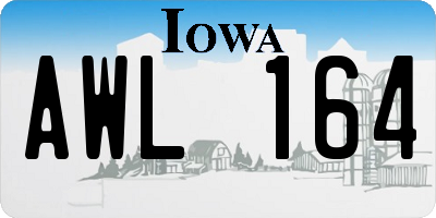 IA license plate AWL164