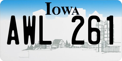 IA license plate AWL261