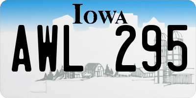 IA license plate AWL295