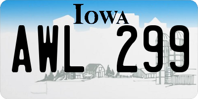 IA license plate AWL299