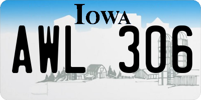 IA license plate AWL306
