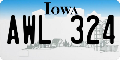 IA license plate AWL324