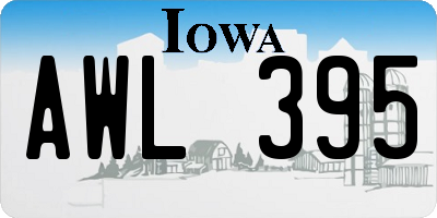 IA license plate AWL395