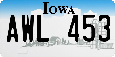 IA license plate AWL453