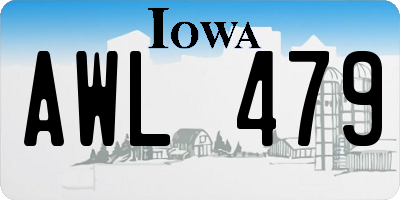 IA license plate AWL479