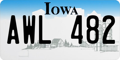 IA license plate AWL482