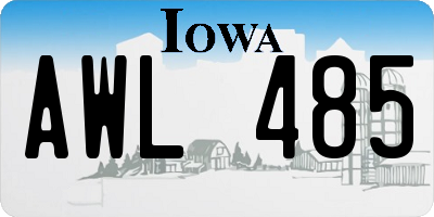 IA license plate AWL485