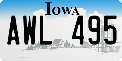 IA license plate AWL495