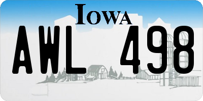 IA license plate AWL498