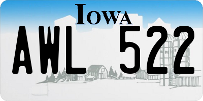 IA license plate AWL522