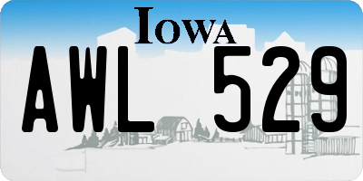 IA license plate AWL529