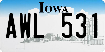 IA license plate AWL531