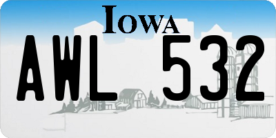 IA license plate AWL532
