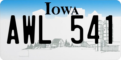 IA license plate AWL541