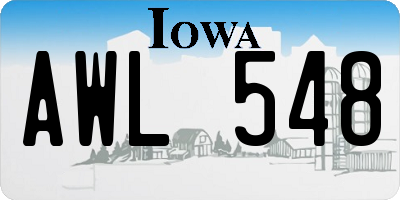 IA license plate AWL548