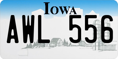 IA license plate AWL556
