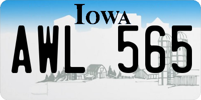 IA license plate AWL565