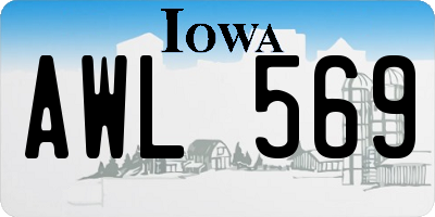 IA license plate AWL569
