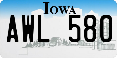 IA license plate AWL580