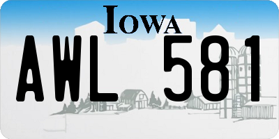 IA license plate AWL581