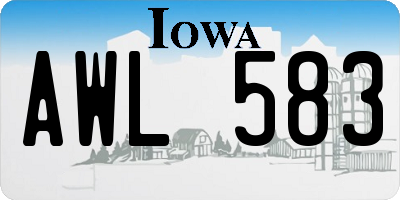 IA license plate AWL583