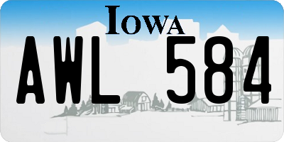 IA license plate AWL584