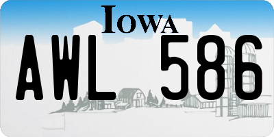 IA license plate AWL586