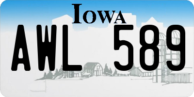 IA license plate AWL589